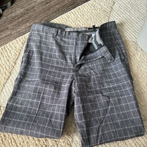 Banana Republic Charcoal Checkered Men's Shorts